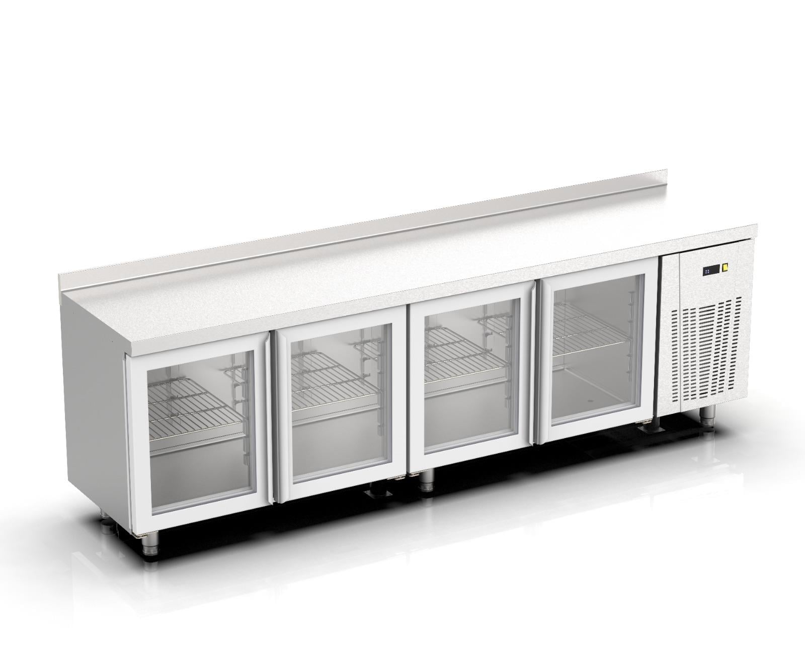 Ndustrio 4 Cam Kapılı Tezgah Tipi Buzdolabı Gastronorm Seri TPG-74-GD