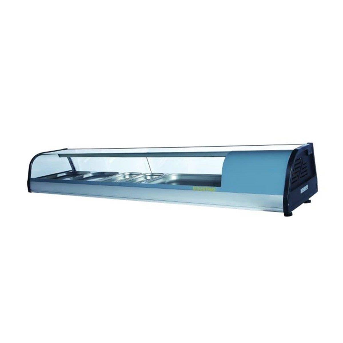 Ndustrio Soğutmalı Set Üstü Saladbar GN 1/3 6 Küvetli Bombe Camlı SCR-140