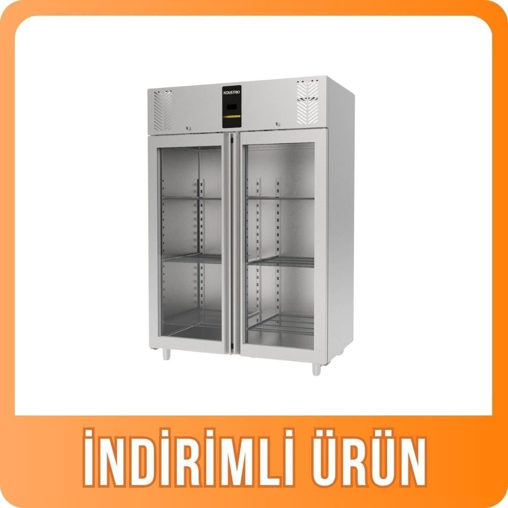 Ndustrio Dik Tip Snack Buzdolabı 2 Tam Cam Kapılı CPS-202-GD