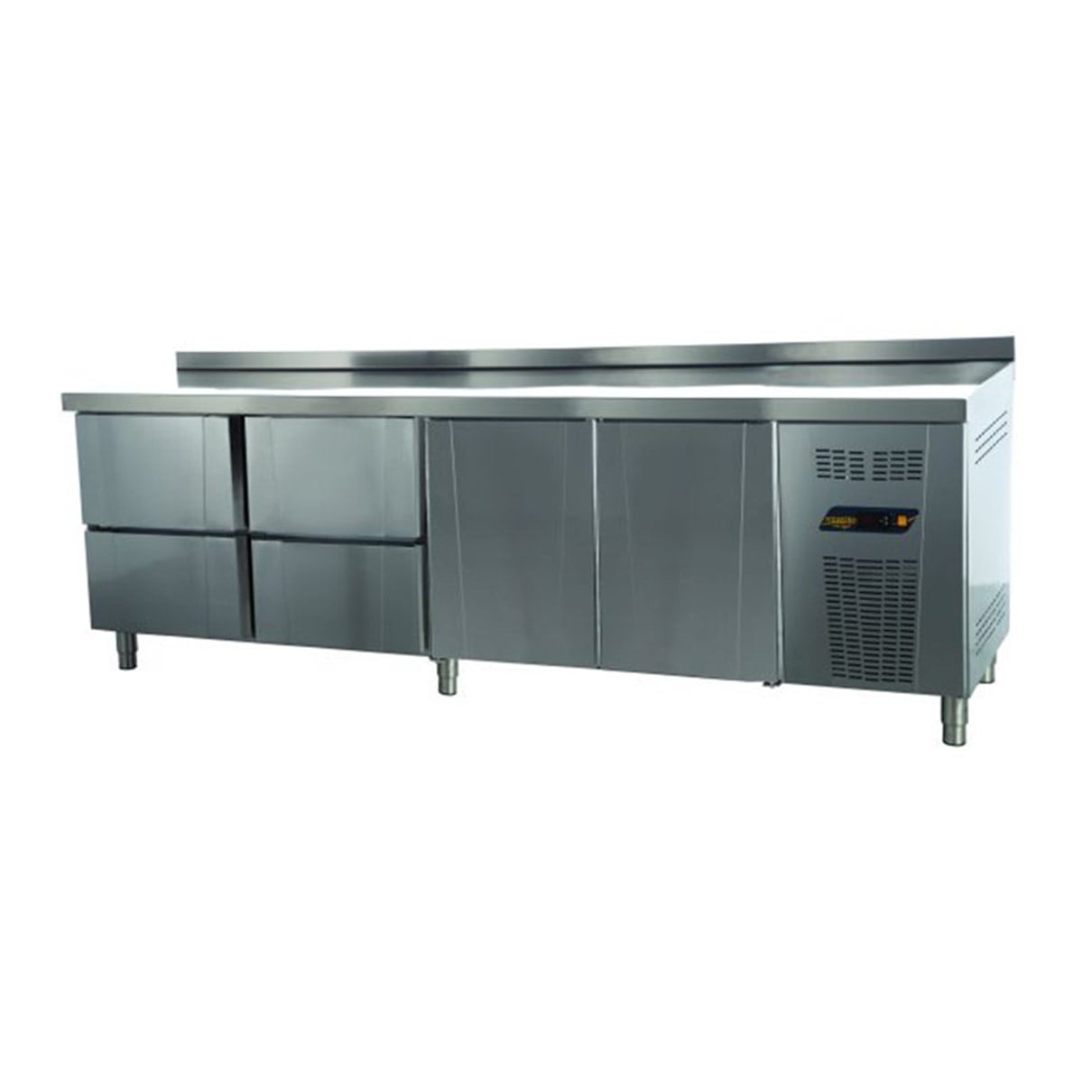 Ndustrio Tezgah Tipi Buzdolabı 4 Çekmeceli + 2 Kapılı Gastronorm Seri TPG-74-4D
