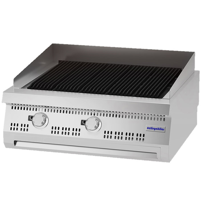 Öztiryakiler ODG 8070 E Set Üstü Döküm Izgara, Gazlı, V2 Model 80x70x30 cm
