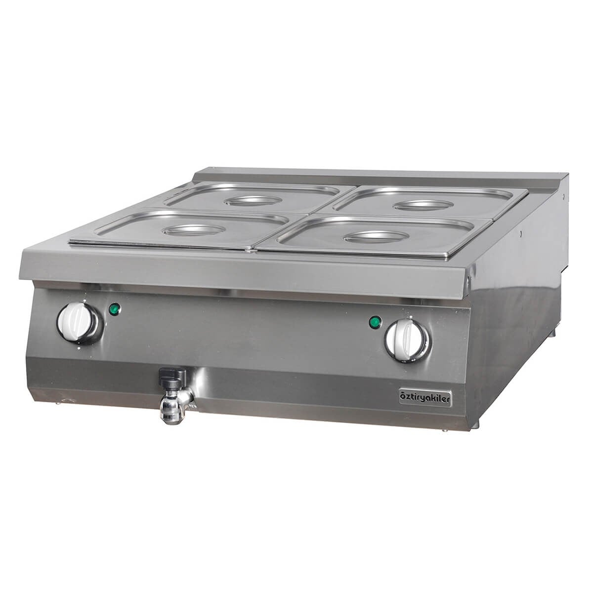 Öztiryakiler Set Üstü Benmari Elektrikli 80x70x30 GN Kaplar Hariç 700 Seri 7854.N1.80703.11