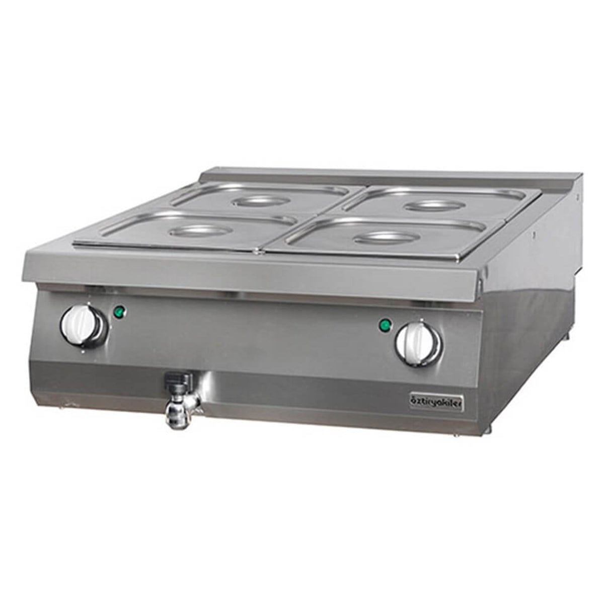 Öztiryakiler Set Üstü Benmari Elektrikli 80x90x30 GN Kaplar Hariç 900 Seri 7854.N1.80903.11