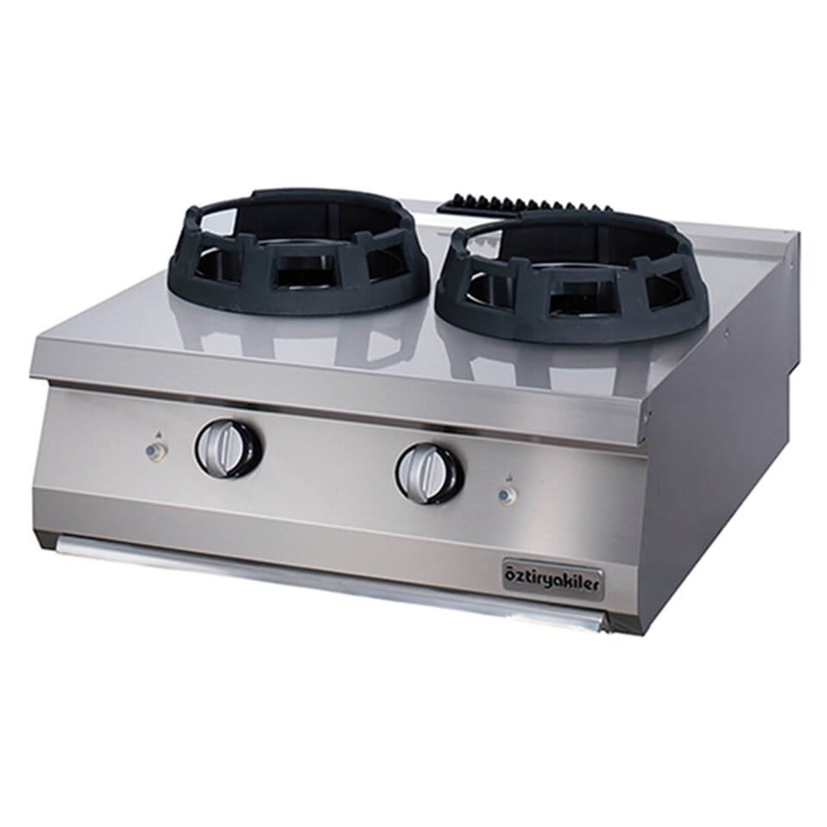 Öztiryakiler Set Üstü İkili Wok Ocak Gazlı 80x70x30 700 Seri 7865.N1.80703.WK
