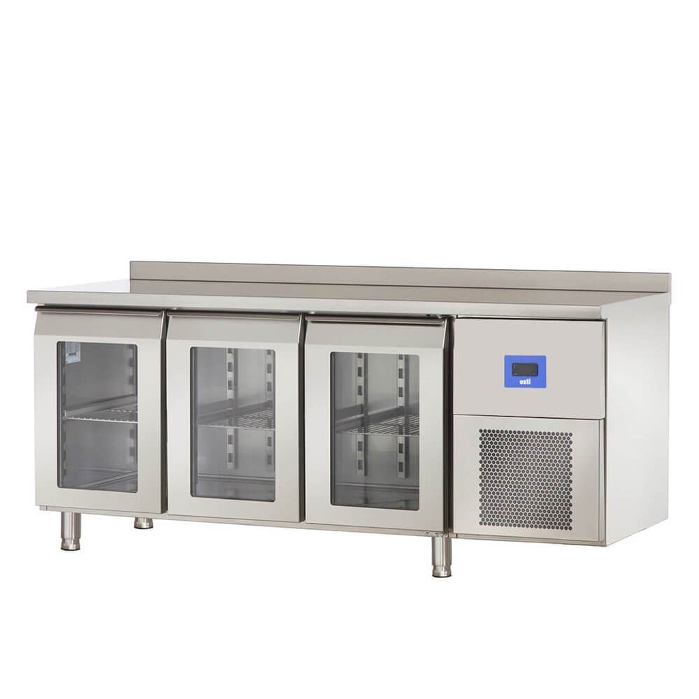 Öztiryakiler TAG 370 NMV Üç Cam Kapılı Tezgah Tip Buzdolabı 178x70x85 79E3.37NMV.01