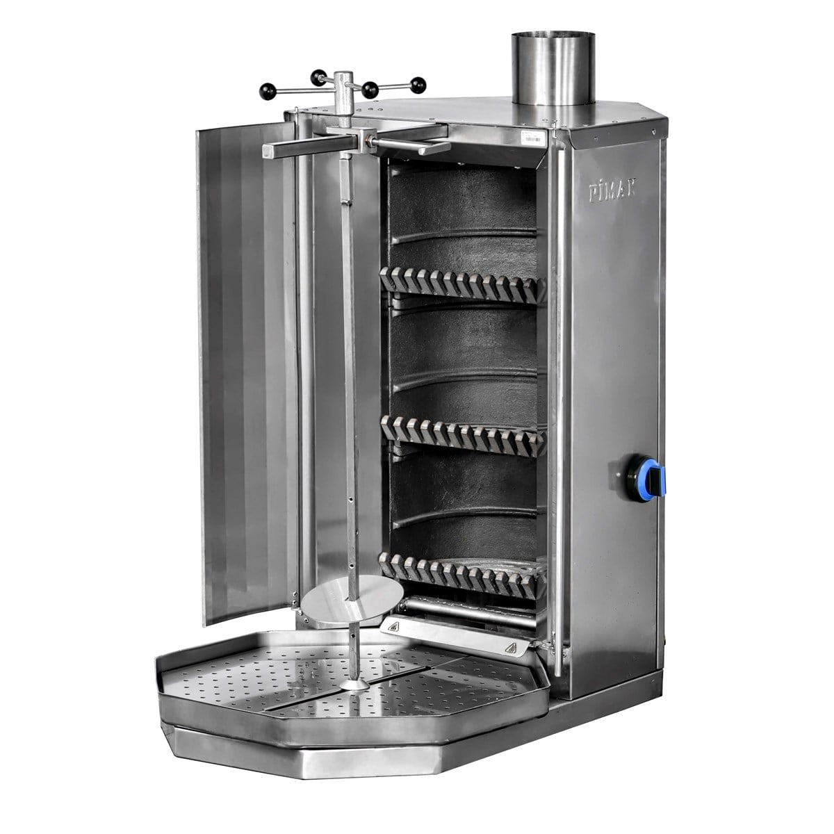 Pimak 3 lü Kömürlü Döner Ocağı 50x76x95 cm M077-K3