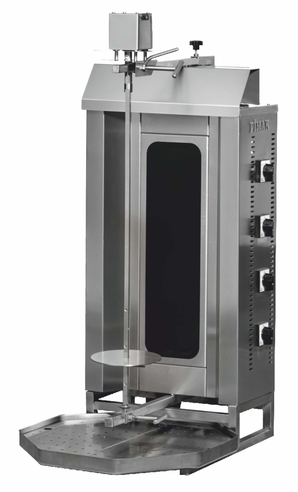 Pimak 4 lü Üstten Motorlu Elektrikli Döner Ocağı 50x70x115 cm M077-4C