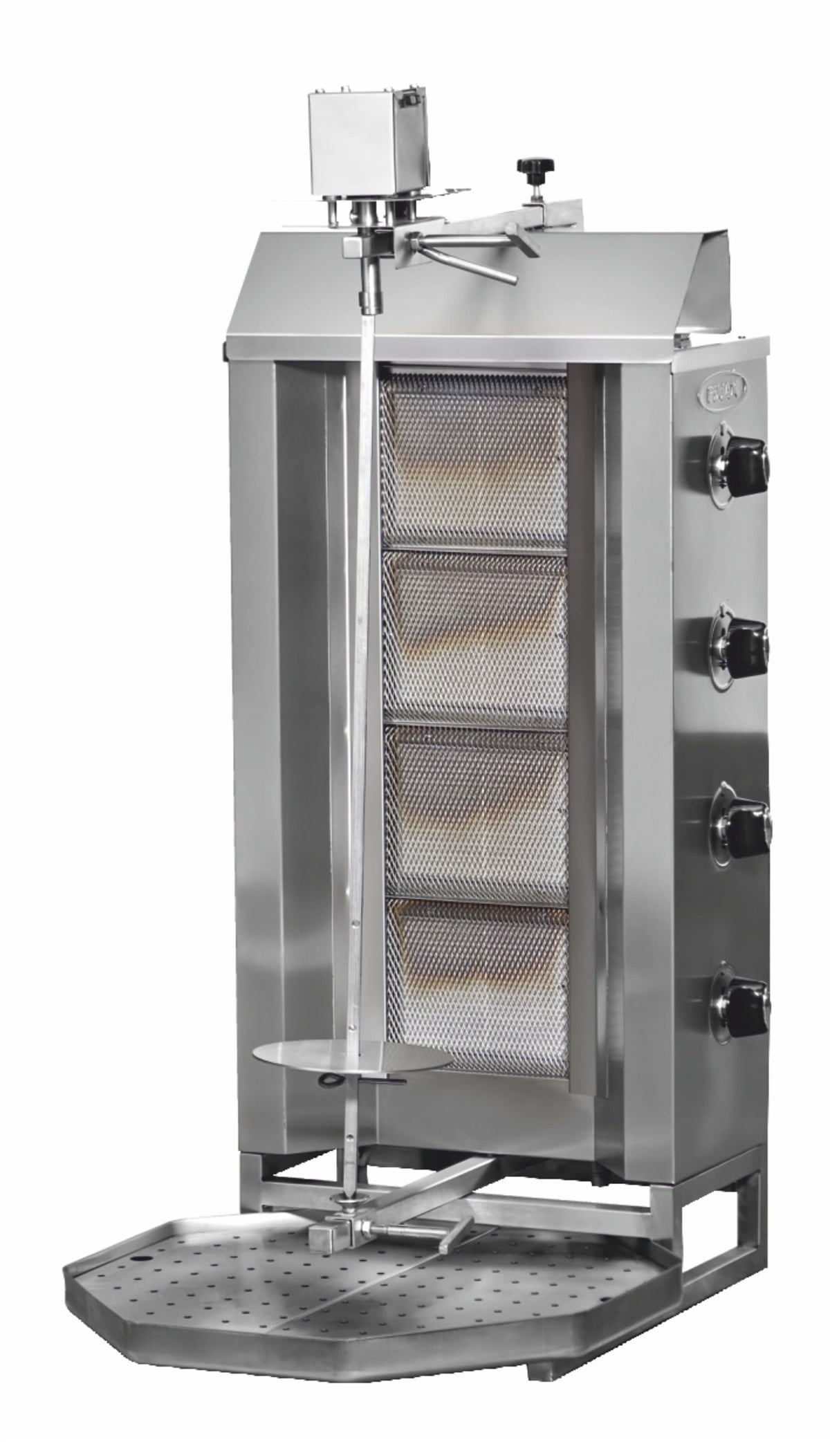 Pimak Üstten Motorlu Döner Ocağı 4 Radyanlı Gazlı LPG Ce Belgeli 47x75x117 cm DO7/M77-1(4P)