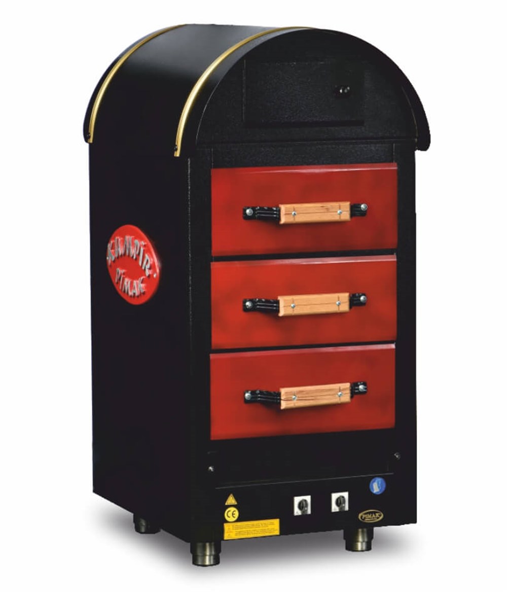 Pimak Kumpir Fırını 3 Çekmeceli LPG ve Doğalgazlı Profesyonel 46x54x110 KF-M079-3G