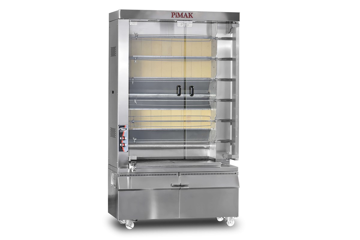Pimak Piliç Çevirme Makinesi Kollu Model Gazlı 30 Piliç Kapasiteli PI6/M16KB