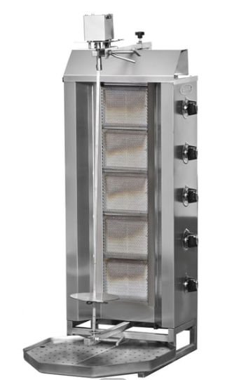 Pimak Üstten Motorlu Döner Ocağı 5 Radyanlı Gazlı LPG Ce Belgeli 47x75x135 cm DO8/M77-1(5P)