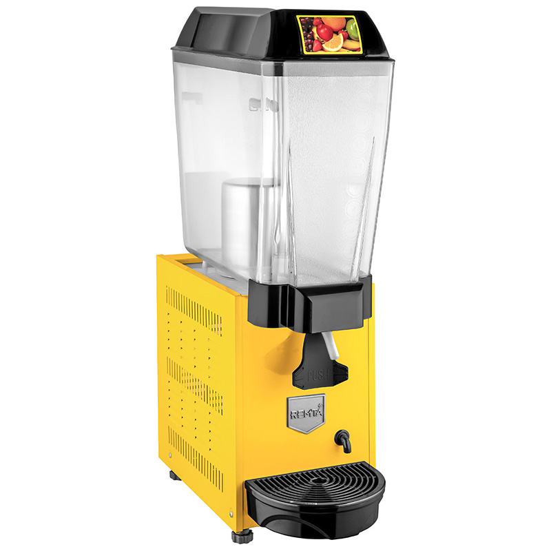 Remta ST10 Tekli Şerbet Soğutma Makinesi, Fıskiyeli, 20 Litre Kapasiteli, Sarı