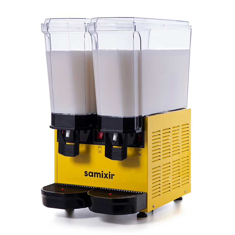 Samixir 40.MMY Klasik Twin Soğuk İçecek Dispenseri, 20+20 Lt, Çift Karıştırıcılı, Sarı