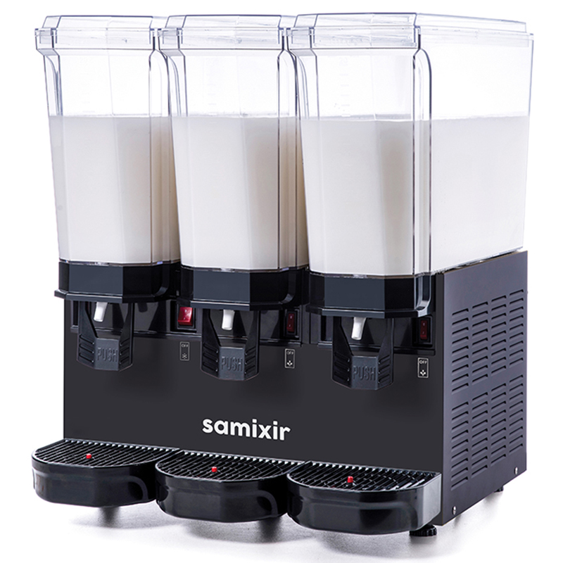 Samixir 60.MMMB Klasik Triple Soğuk İçecek Dispenseri, 20+20+20 lt, 3 Karıştırıcılı, Siyah