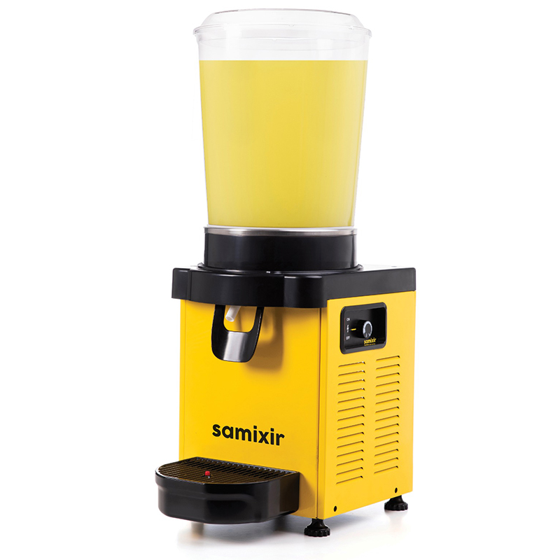 Samixir M10 Panoramik Soğuk İçecek Dispenseri, 10 Lt, Karıştırıcılı, Sarı