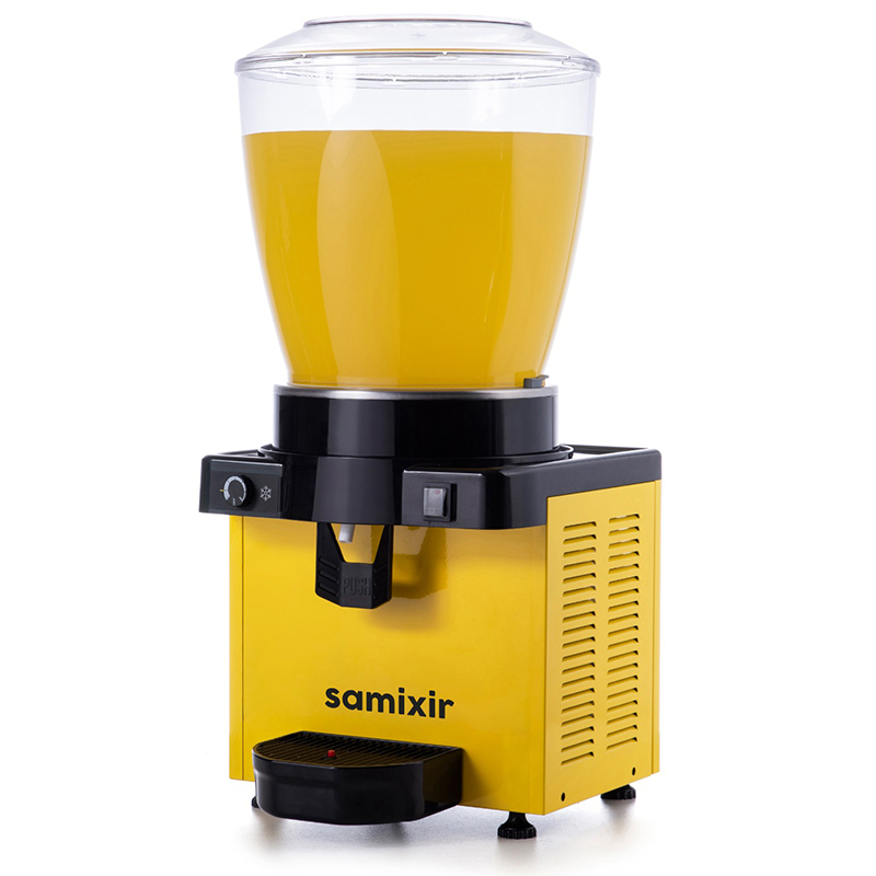 Samixir M22 Panoramik Soğuk İçecek Dispenseri, 22 Lt, Karıştırıcılı, Sarı