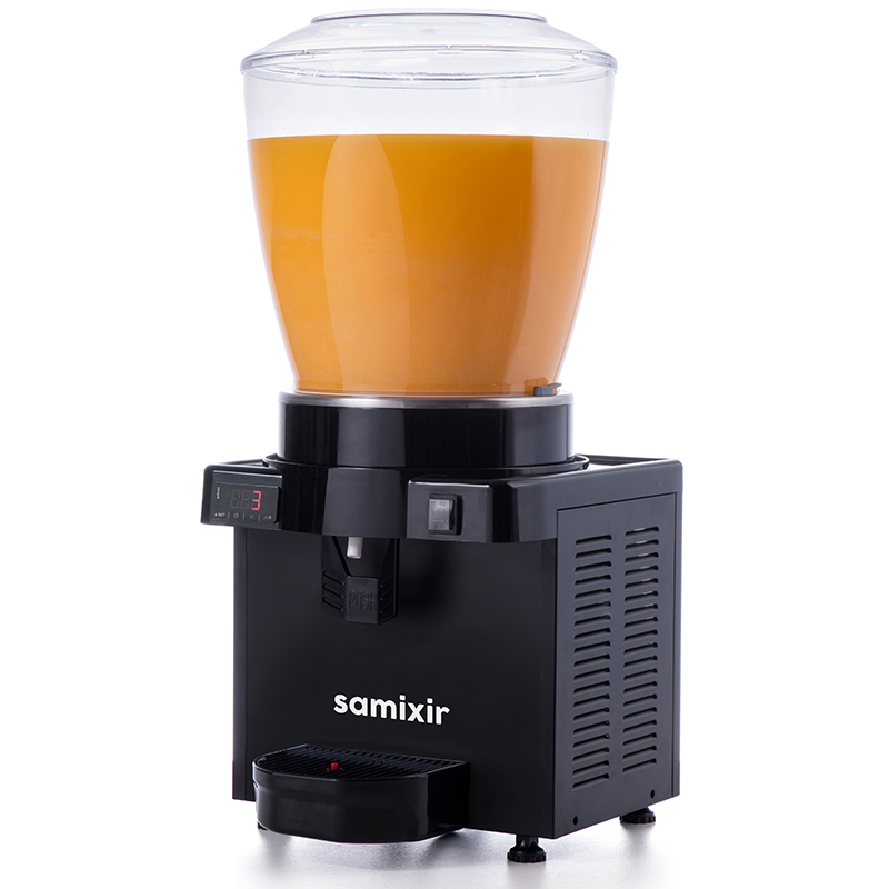 Samixir M22 Panoramik Soğuk İçecek Dispenseri, 22 Lt, Karıştırıcılı, Siyah, Dijital