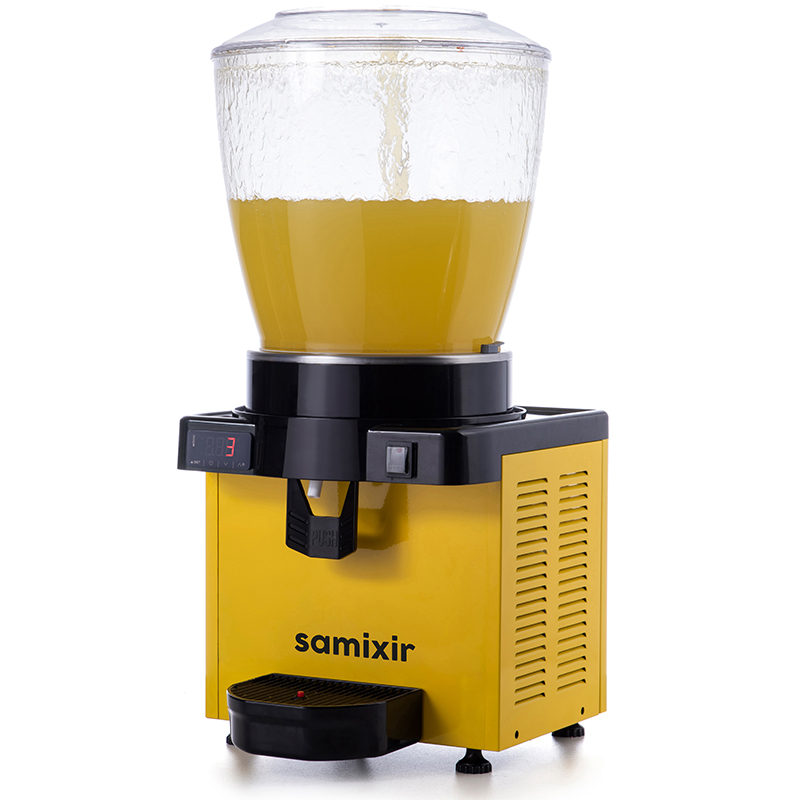 Samixir S22 Panoramik Soğuk İçecek Dispenseri, 22 Lt, Fıskiyeli, Sarı, Dijital