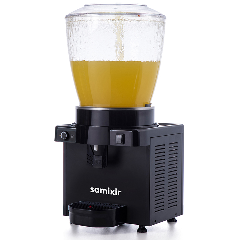 Samixir S22 Panoramik Soğuk İçecek Dispenseri, 22 Lt, Fıskiyeli, Siyah