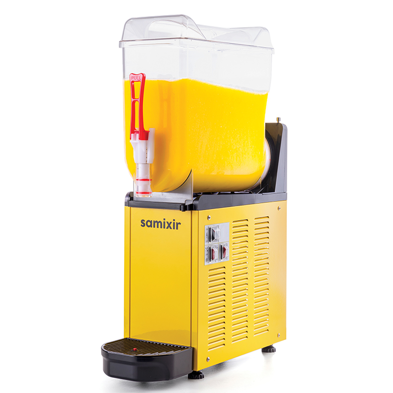 Samixir Slush12 Slush Mono Buzlu ve Soğuk İçecek Dispenseri, 12 lt, Sarı