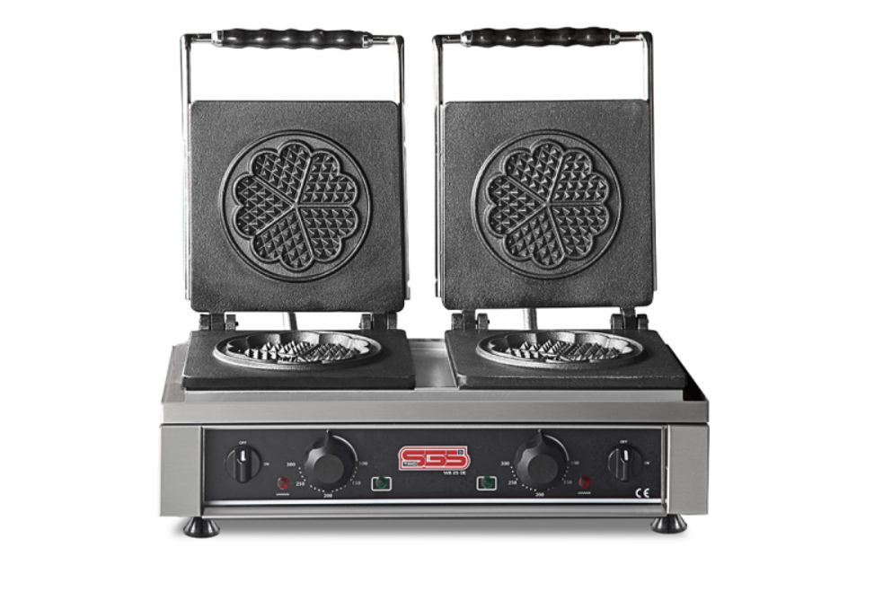SGS Çiçek Model Çift Kapaklı Elektrikli Waffle Makinesi WB-25DE