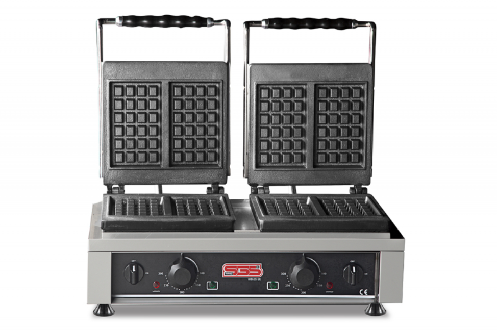 SGS Kare Model Çift Kapaklı Elektrikli Waffle Makinesi WK-25DE