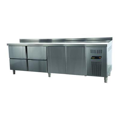 Ndustrio Tezgah Tipi Buzdolabı 4 Çekmeceli + 2 Kapılı Snack Seri TPS-64-4D