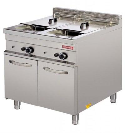 Arisco Gazlı Fritöz 2x20 Lt Doğalgaz Dolaplı Tahliyeli 900 lük Seri Ce Belgeli GF922