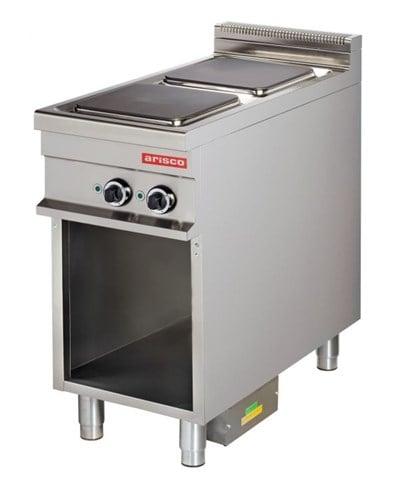 Arisco Elektrikli 2 li Fırınsız Ocak Alt Açık Dolaplı Profesyonel 7 Pozisyonlu Isıtma 42,5x90x90 ER911 / Range / Electric