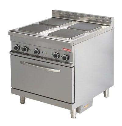 Arisco Elektrikli 4 Ocaklı Kuzine 2/1 GN Elektrikli Fırın 85x90x90 ER922 / Range / Electric