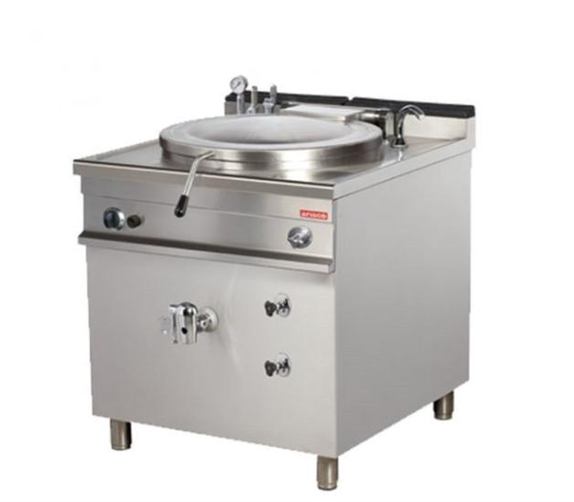 Arisco Gazlı Kaynatma Tenceresi Profesyonel 150 Litre İndirekt Isıtma Ce Belgeli 85x90x90 GBP150I