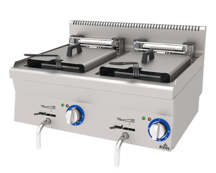 Atalay Elektrikli Fritöz 24 Litre Çiftli Fritöz 80x60x30 E AEF-860