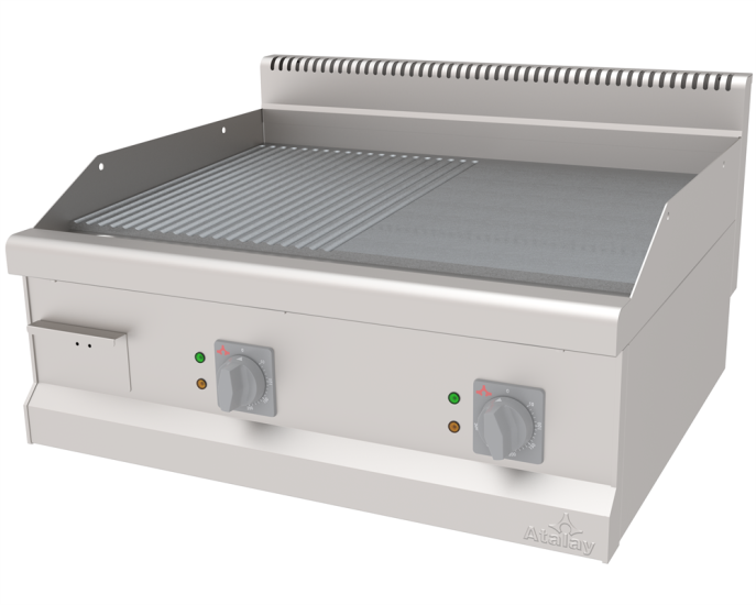 Atalay Elektrikli Izgara Yarı Oluklu Yarı Düz Yüzey 80x70x30 cm AEI-870-ND
