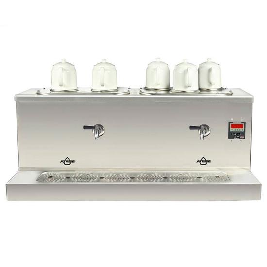 Ateşe Cappadocia Dijital Elektrikli 5 Demlikli Çay Makinesi (INOX CDE5)