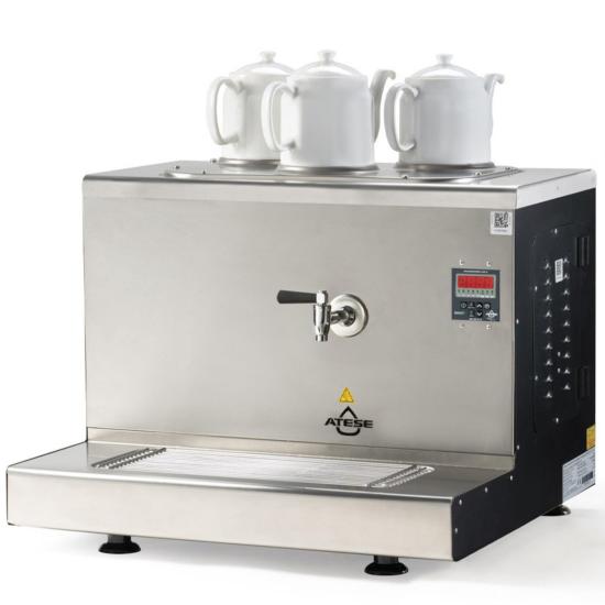 Ateşe Cappadocia Smart Gaz+Elektrikli 3 Demlikli Çay Makinesi (INOX CSGE3)