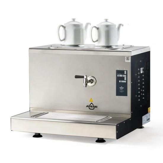 Ateşe Cappadocia Smart Plus Gaz+Elektrikli 2 Demlikli Çay Makinesi (INOX CSPGE2)