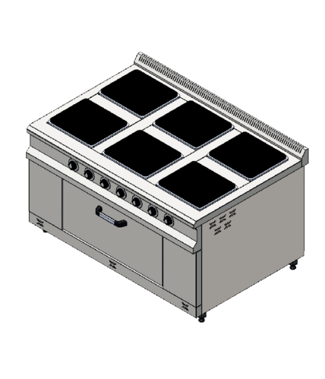 CSA 6 lı Elektrikli Kuzine 120x70x85 cm KRCS.FOE.1270