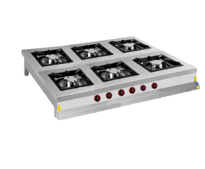 CSA 6 Lı Set Üstü Ocak Gazlı ve Lpg Li Ce Belgeli 150x100x25 cm KRCS.SOG.1510.CE
