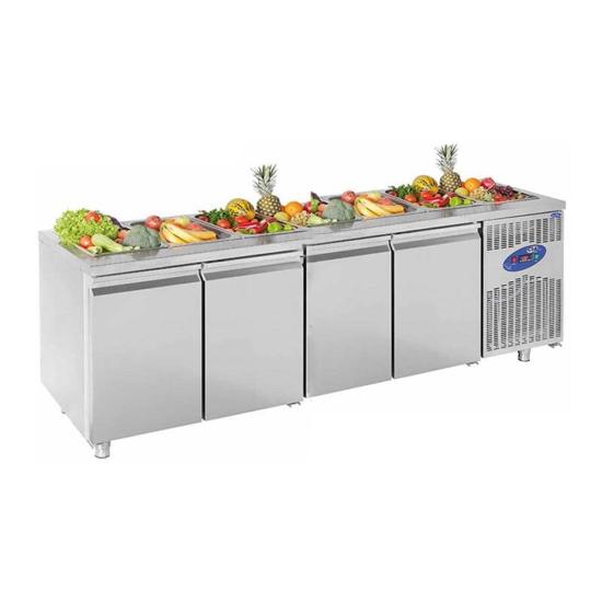 CSA 4 Kapılı Havuzlu Saladbar 6 Küvetli 235x70x85 Cm CS.TEZ.4.700.SHS