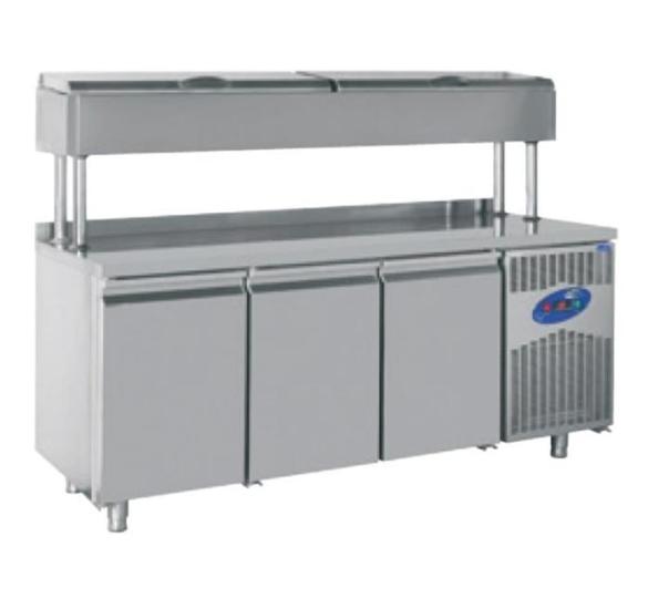 CSA 3 Kapılı Make Up Buzdolabı Yükseltilmiş 474 Litre 188x70x137 Cm CS.TEZ.3.700.YM
