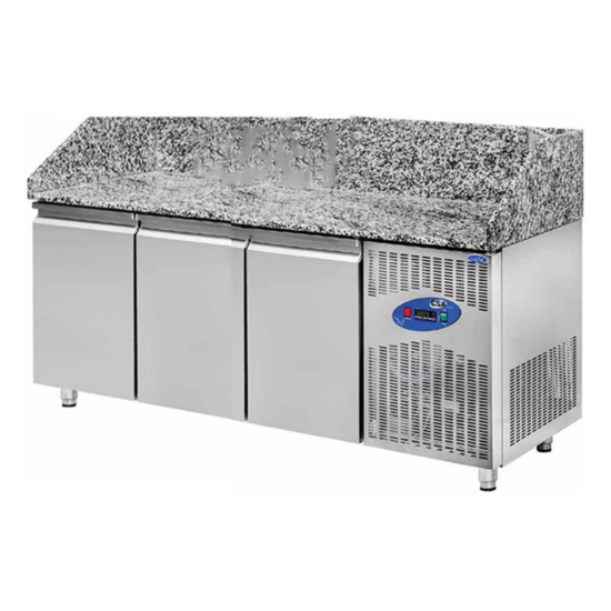 CSA Pizza Hazırlık Dolabı Granit Tablalı 615 L 200x80x108 Cm CS.PİK.200