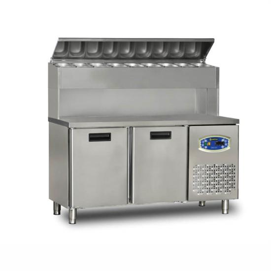 Dampak 2 Kapılı Pizza Hazırlık Buzdolabı, Yüksek Model 150x70x133 22TBF2S-PY70