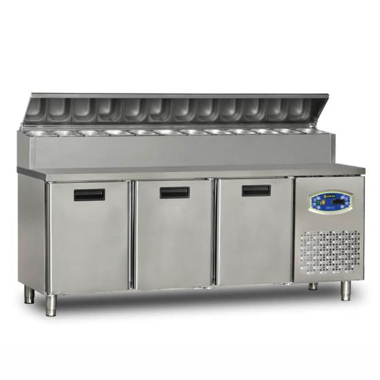 Dampak 3 Kapılı Pizza Hazırlık Dolabı 22TBF3S-PA70 200x70x109