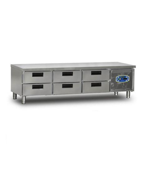 Dampak Cihaz Altı 6 Çekmeceli Buzdolabı 200x70x60 22CBF0S-70.6C