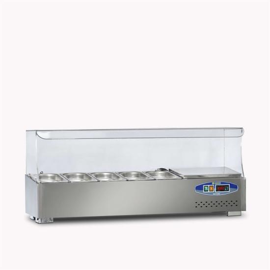 Dampak Soğutmalı Set Üstü Saladbar 5 Küvetli 120x35x40 cm 22SBS05-12