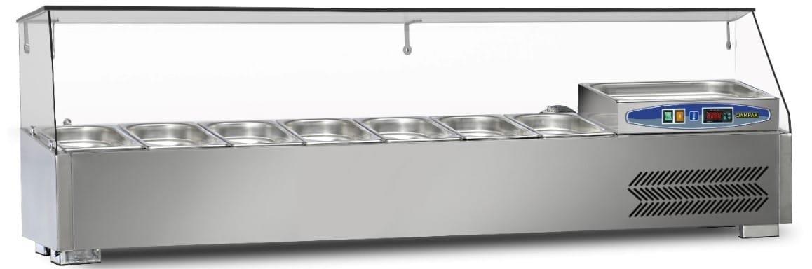 Dampak Soğutmalı Set Üstü Saladbar 7 Küvetli 150x35x40 cm 22SBS07-15