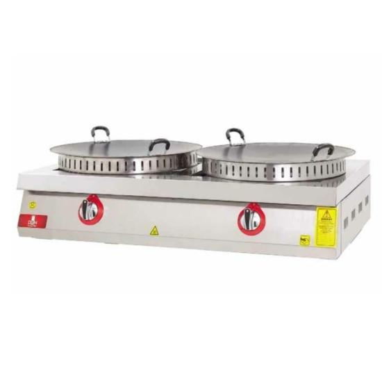 DRN 2 Li Tantuni Ocağı Set Üstü Gazlı ve Lpg Li 120x50x30 Cm DRNSCTS-2