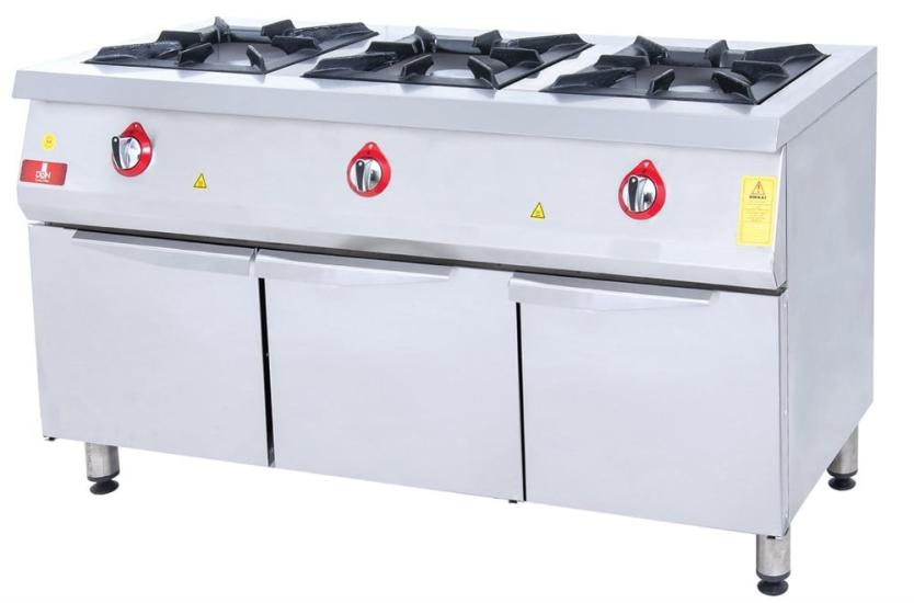 DRN 3 Lü Ocak Alt Dolaplı Gazlı ve Lpg Li 150x64x85 Cm DRNDO-1560