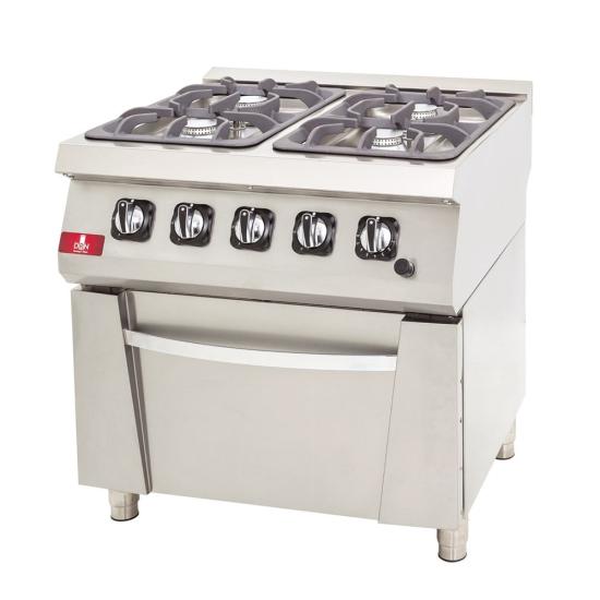DRN 6’lı Gazlı Kuzine 6 Ocak 1 Fırın 120x73x85 cm DRNGK-1270