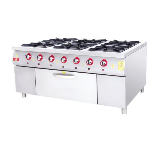 DRN 6 Lı Kuzine 6 Ocak 1 Fırın Gazlı ve Lpg Li 120x94x85 Cm DRNKU-1290